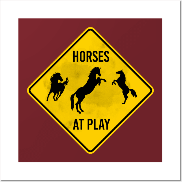 HORSES AT PLAY Wall Art by Aries Custom Graphics